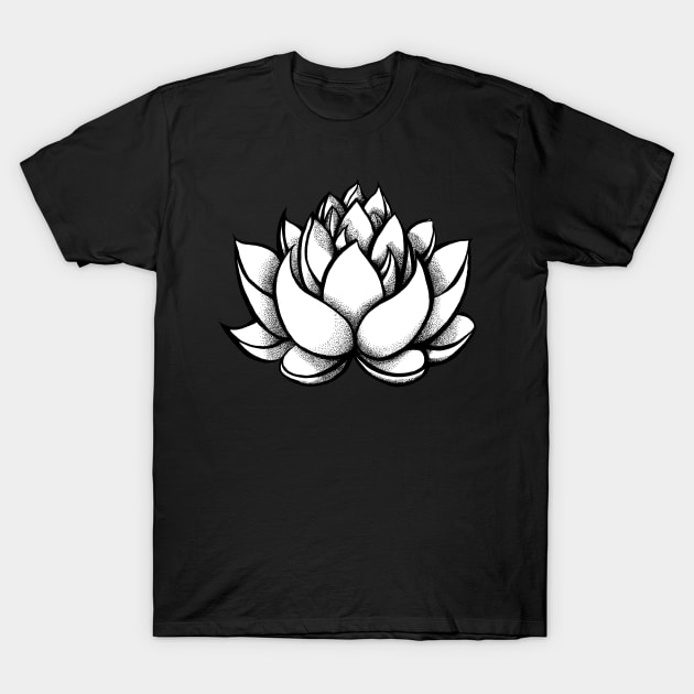 Lotus - white filling T-Shirt by jitkaegressy